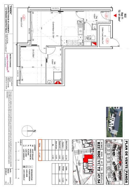 Appartement 2 Pièce(s) Fontaine-la-Mallet