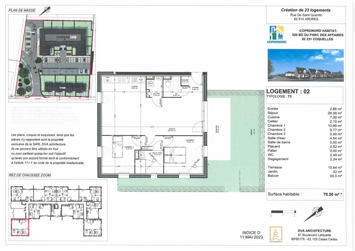 Appartement 3 Pièce(s) Ardres
