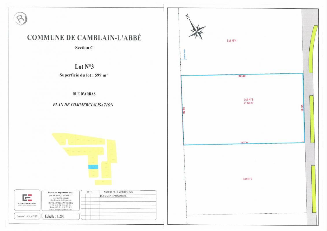 Terrain  Camblain-l'Abbé