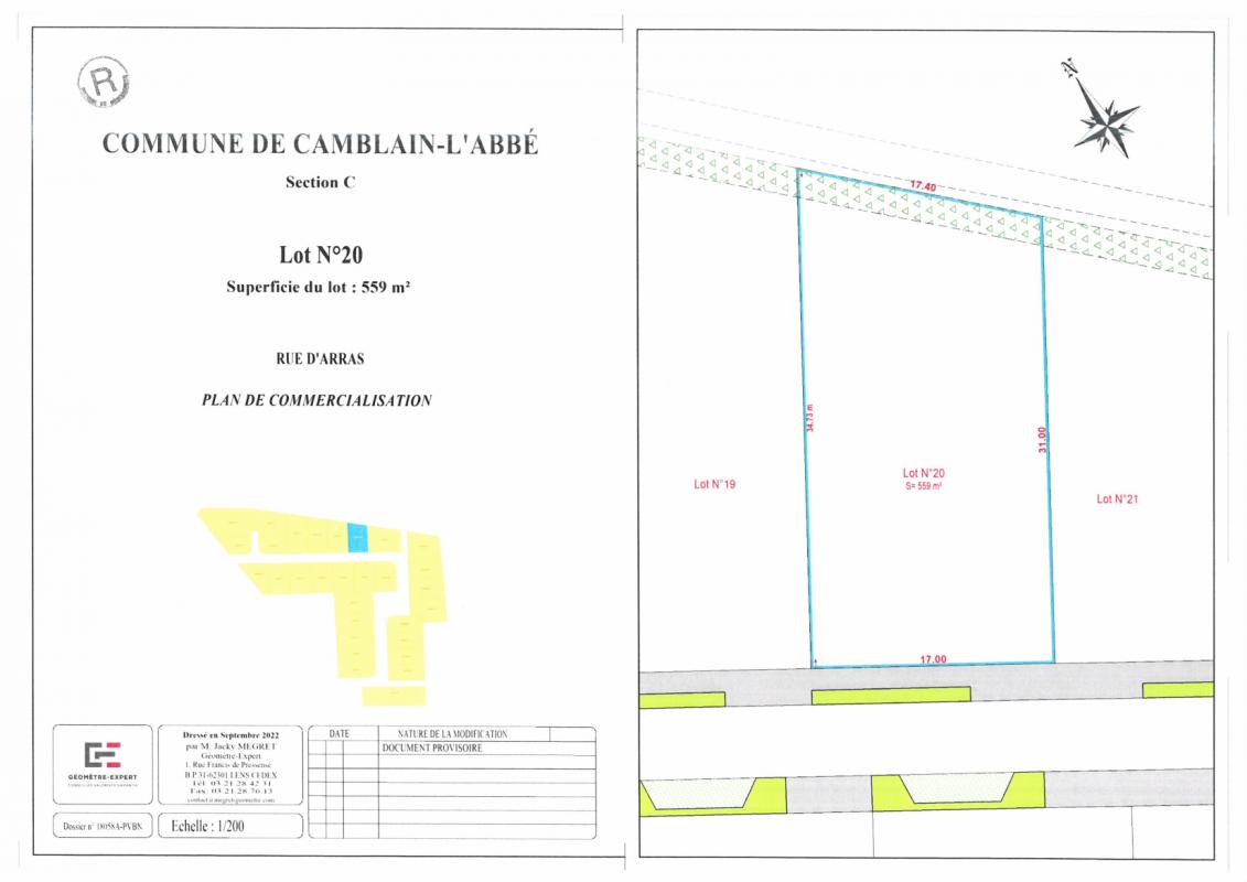 Terrain  Camblain-l'Abbé