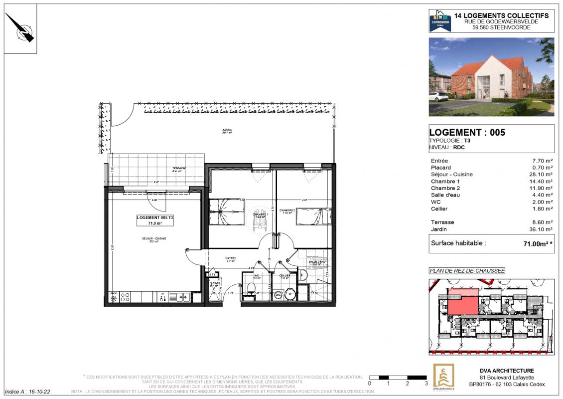 Appartement 3 Pièce(s) Steenvoorde