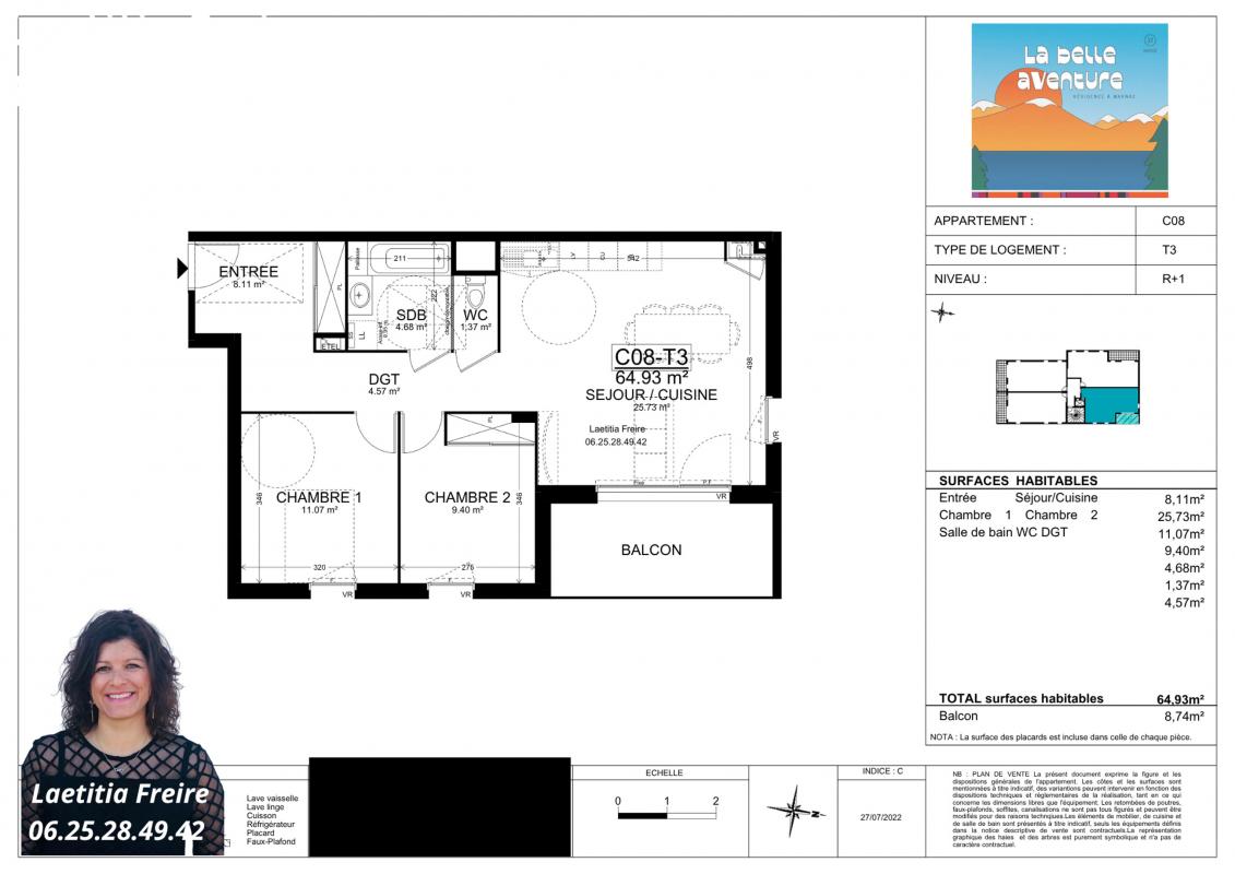 Appartement 3 Pièce(s) Marnaz