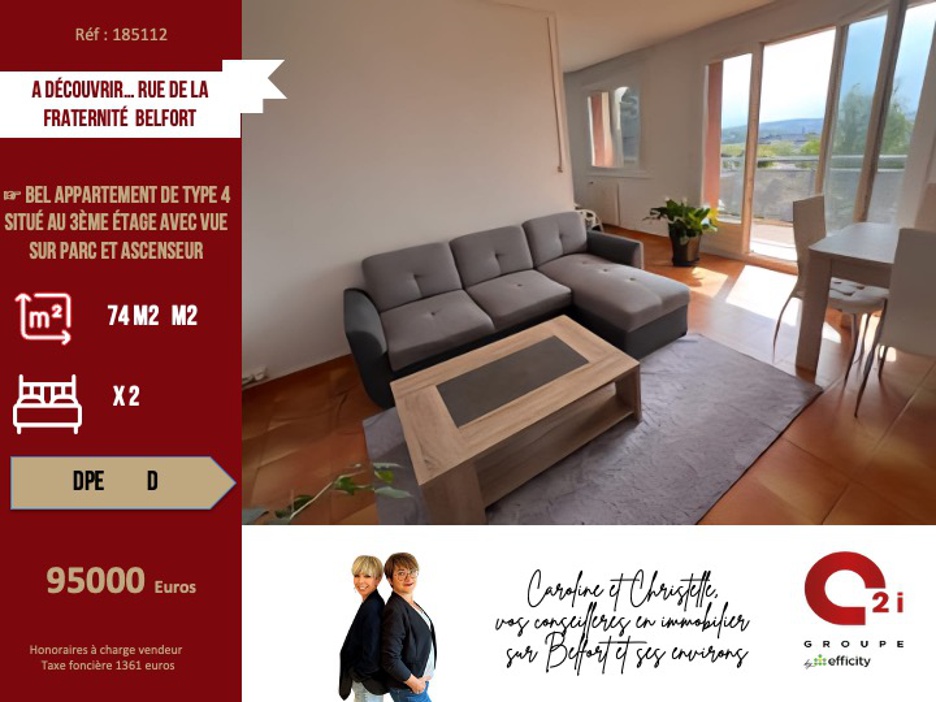 Appartement 4 Pièce(s) Belfort