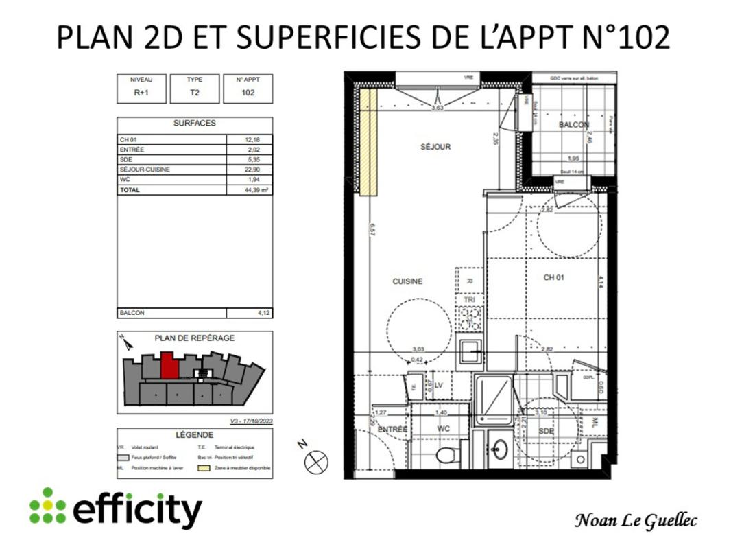 Appartement 2 Pièce(s) La Chapelle-des-Fougeretz - Photo 6