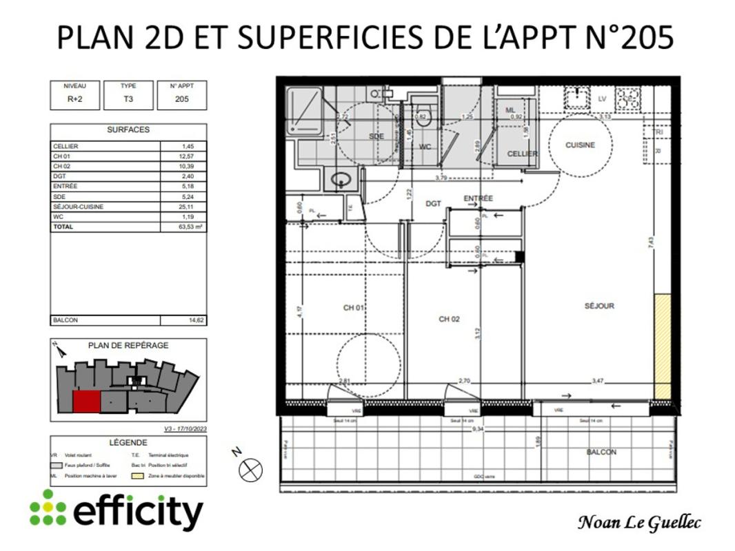 Appartement 3 Pièce(s) La Chapelle-des-Fougeretz - Photo 7