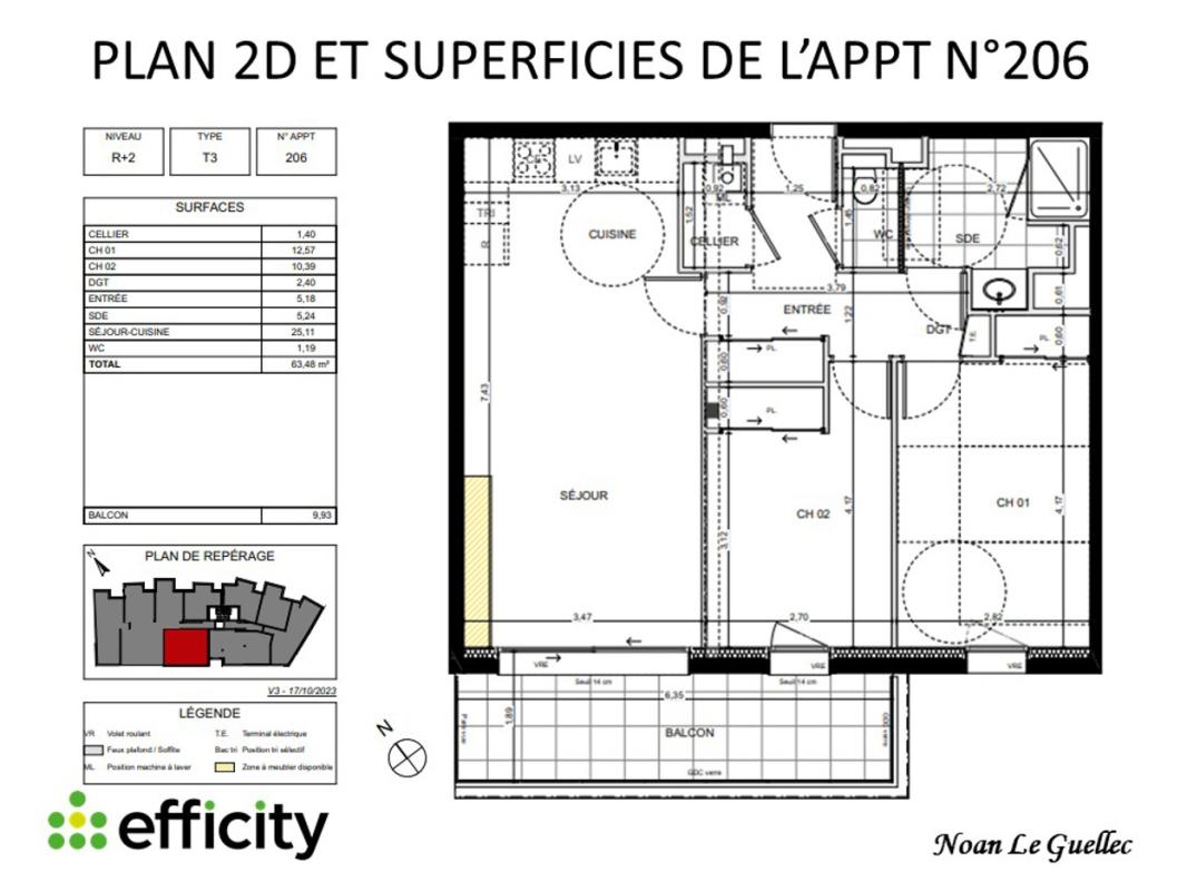 Appartement 3 Pièce(s) La Chapelle-des-Fougeretz - Photo 8