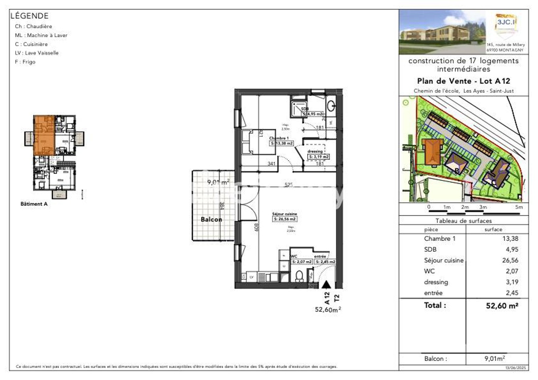 Appartement 2 Pièce(s) Saint-Just