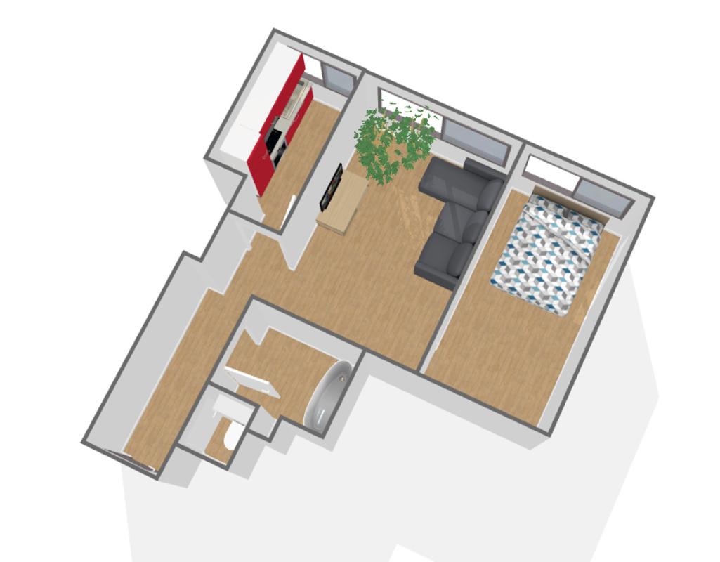 Appartement 2 Pièce(s) Paris 13eme Arrondissement