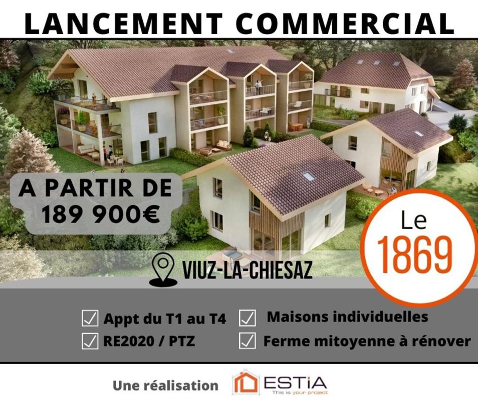 Appartement 2 Pièce(s) Viuz-la-Chiésaz