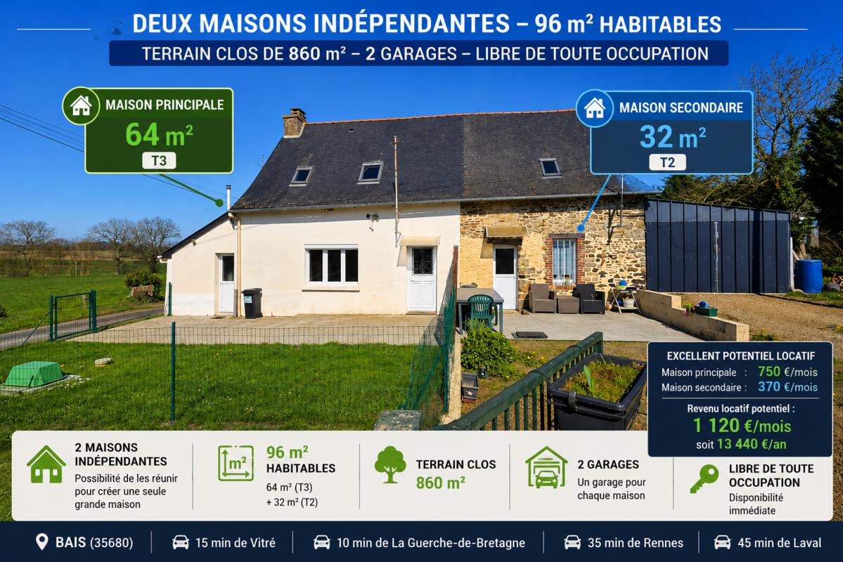Maison de ville 5 Pièce(s) Bais