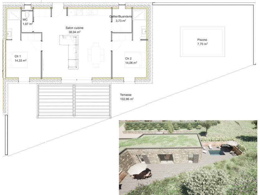 Maison 3 Pièce(s) Oletta - Photo 3