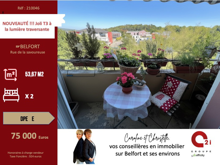 Appartement 3 Pièce(s) Belfort