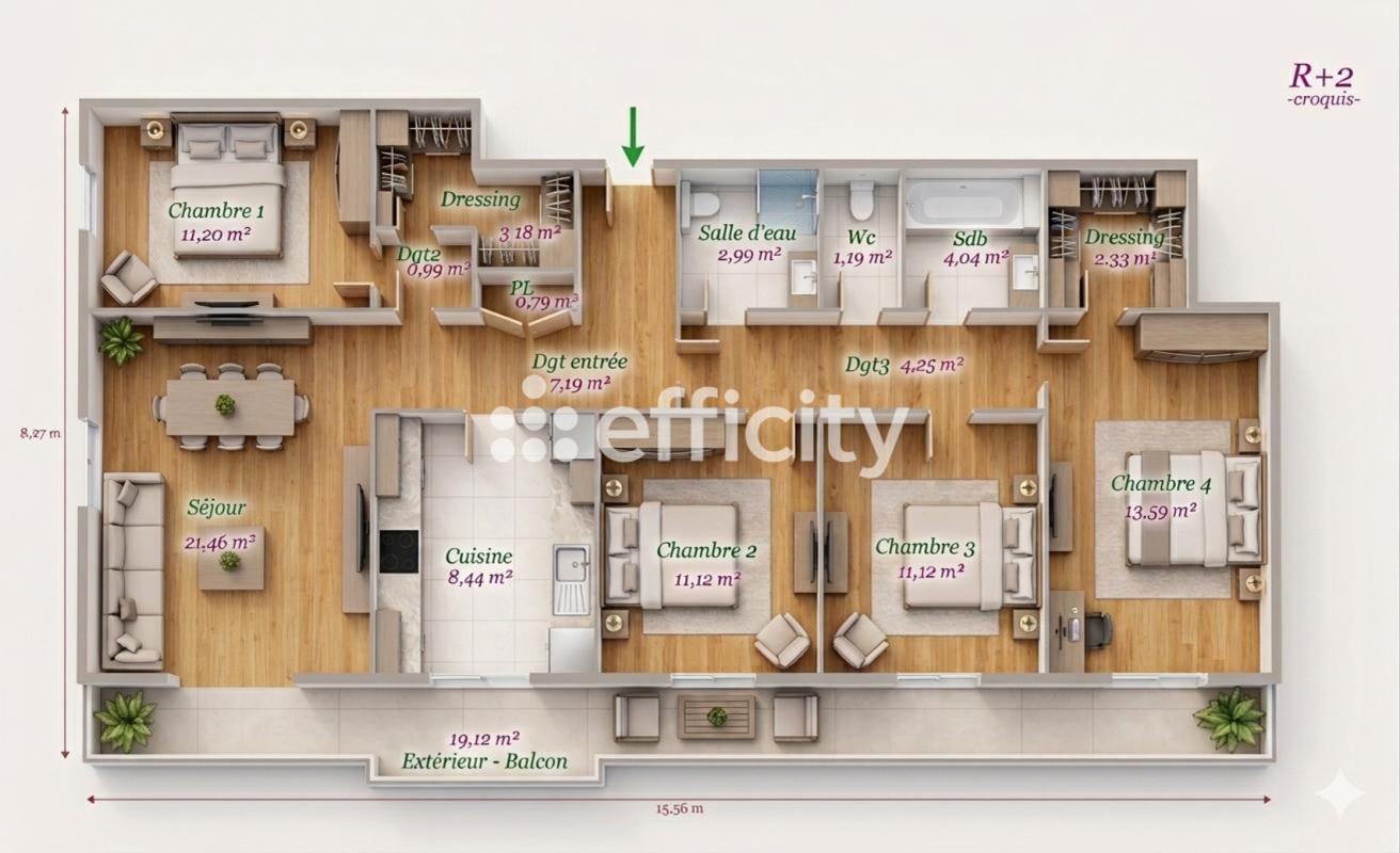 Appartement 5 Pièce(s) Marseille 8eme Arrondissement