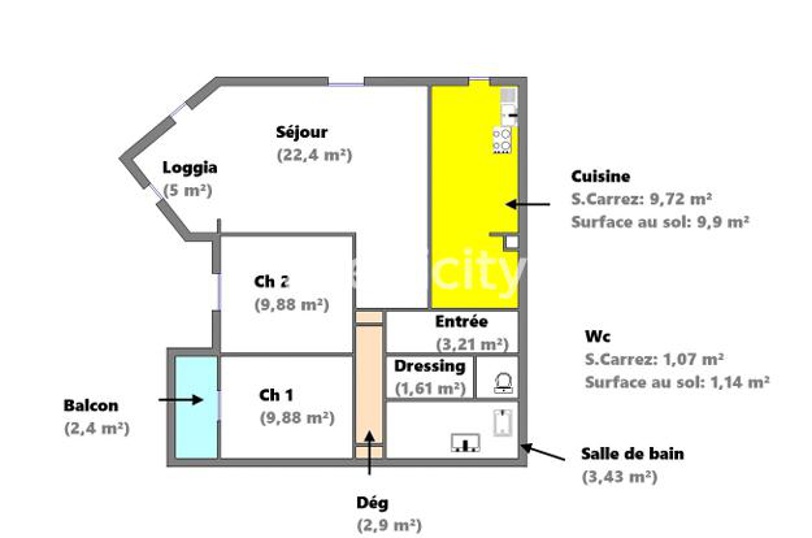 Appartement 3 Pièce(s) Le Chesnay-Rocquencourt - Photo 7