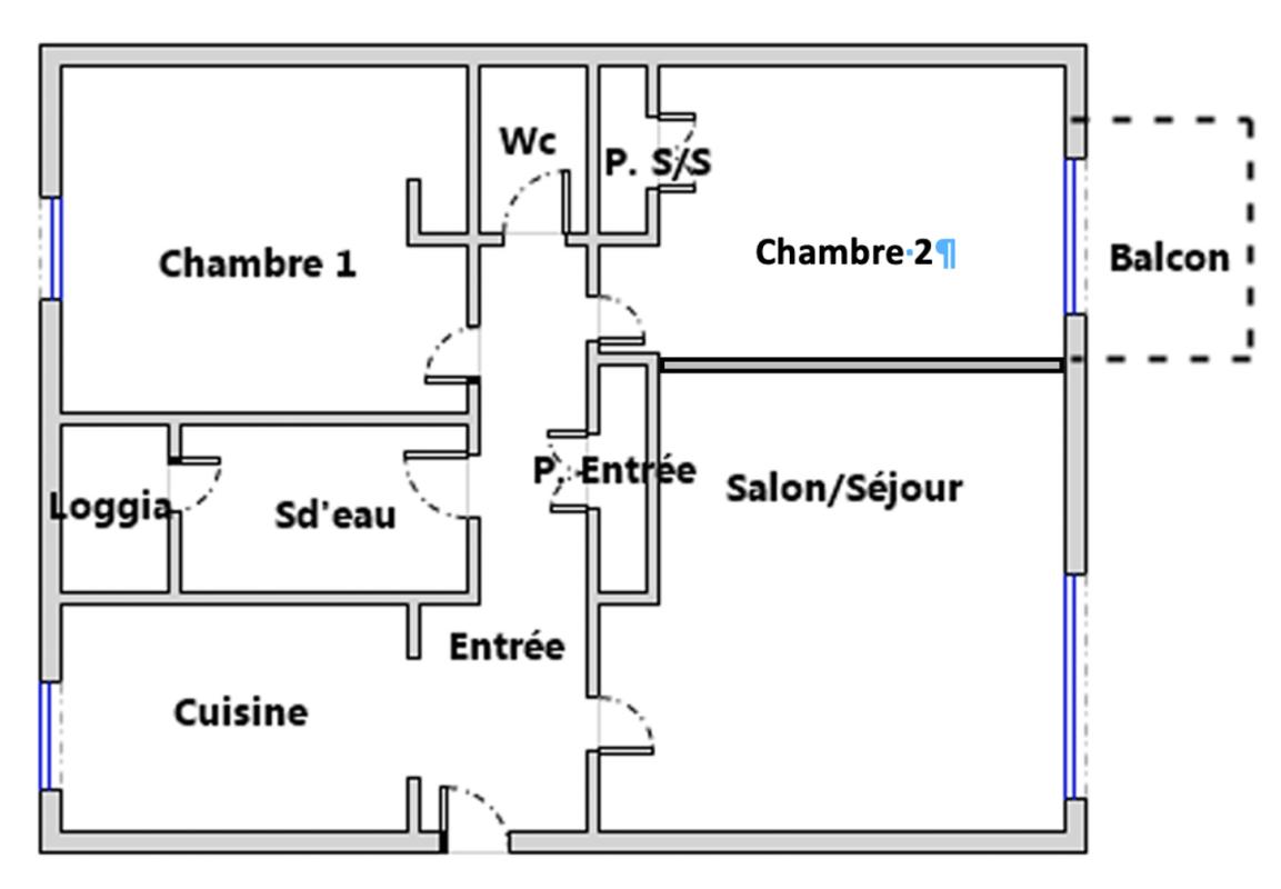 Appartement 3 Pièce(s) Mérignac