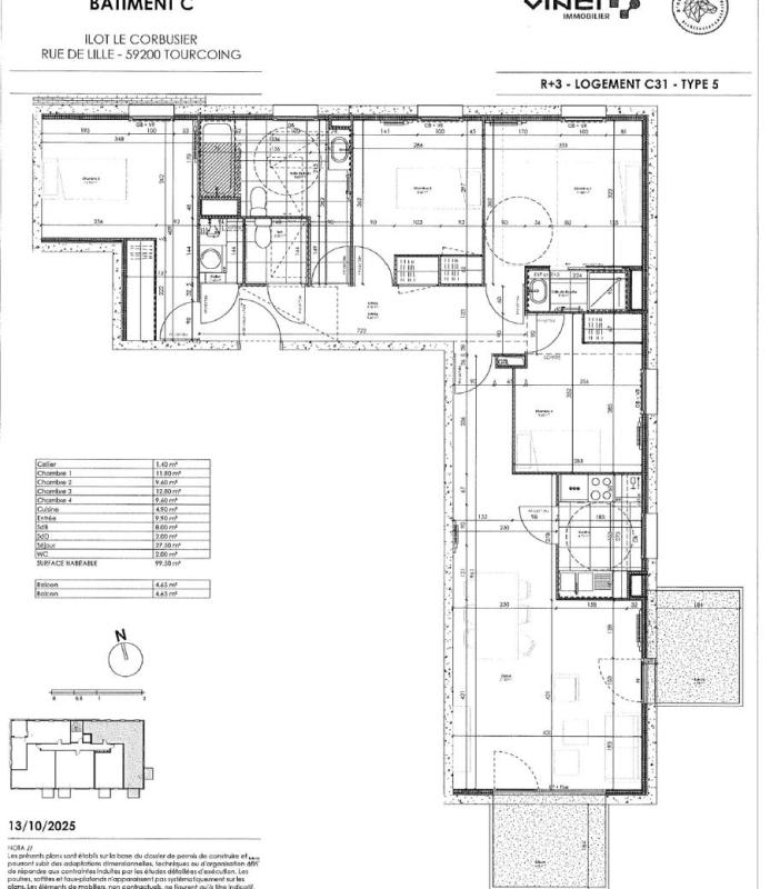 Appartement 5 Pièce(s) Tourcoing