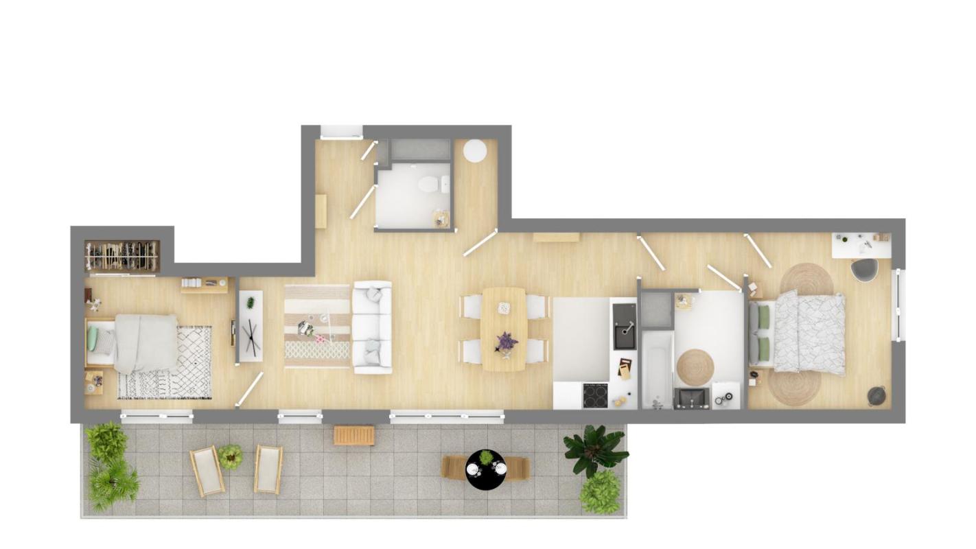 Appartement 3 Pièce(s) Quint-Fonsegrives