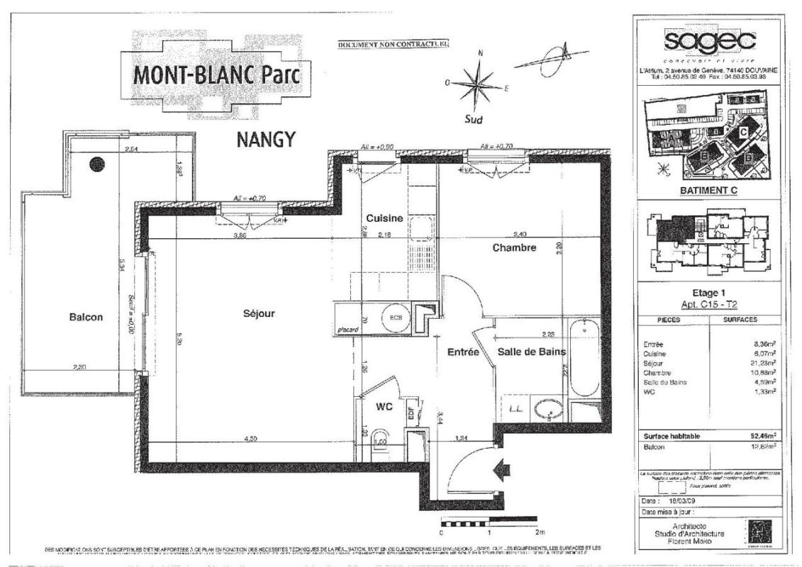 Appartement 2 Pièce(s) Nangy