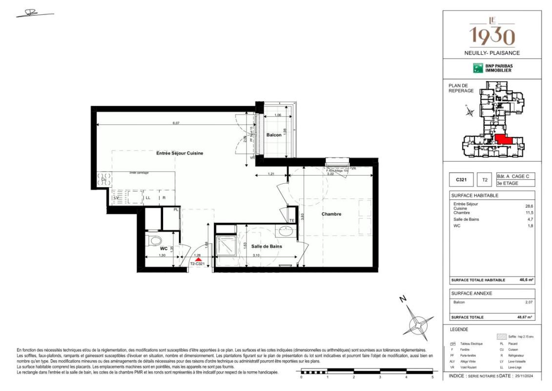 Appartement 2 Pièce(s) Neuilly-Plaisance