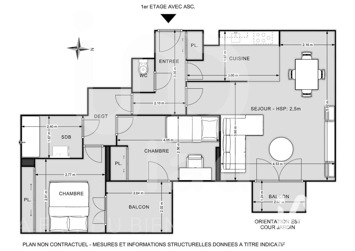 Appartement 3 Pièce(s) Neuilly-sur-Marne - Photo 3