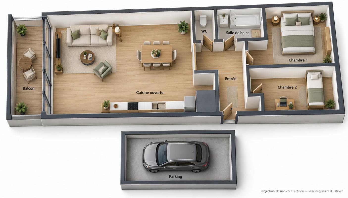 Appartement 3 Pièce(s) Évry-Courcouronnes - Photo 15