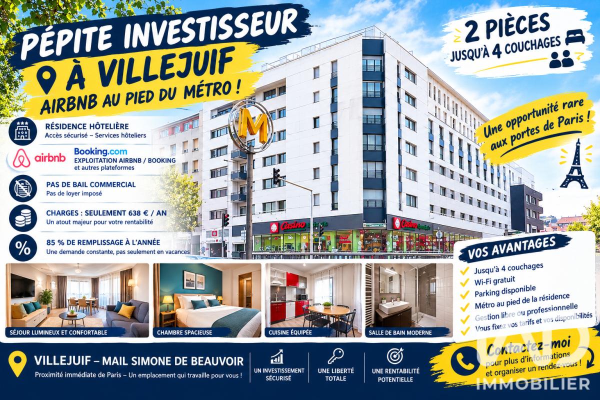 Appartement 2 Pièce(s) Villejuif