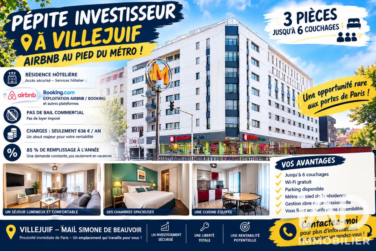 Appartement 3 Pièce(s) Villejuif