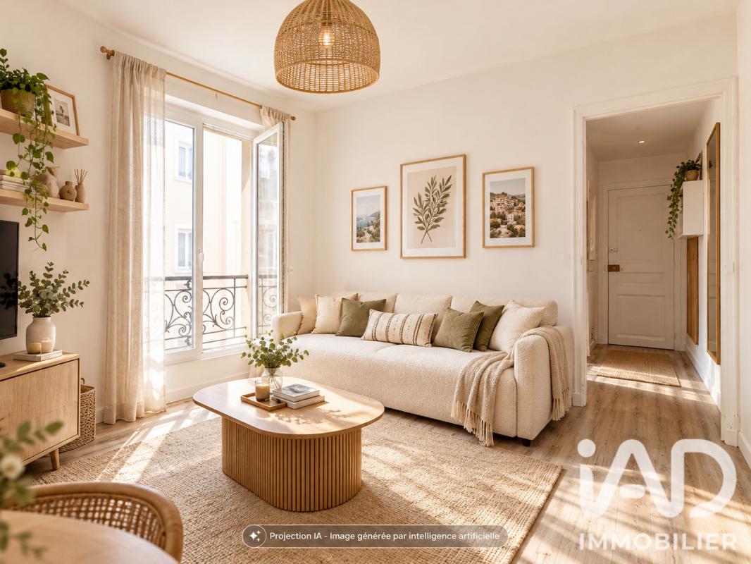 Appartement 2 Pièce(s) Paris 17eme Arrondissement