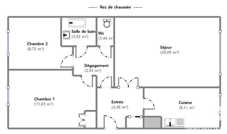 Appartement 3 Pièce(s) Cergy - Photo 13