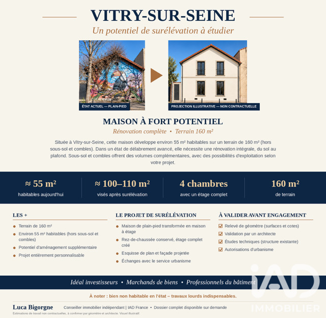 Maison traditionnelle 4 Pièce(s) Vitry-sur-Seine