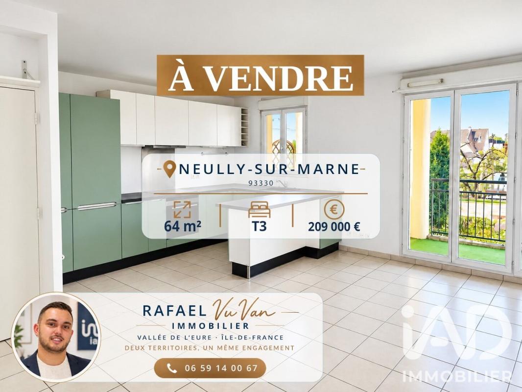 Appartement 3 Pièce(s) Neuilly-sur-Marne - Photo 1