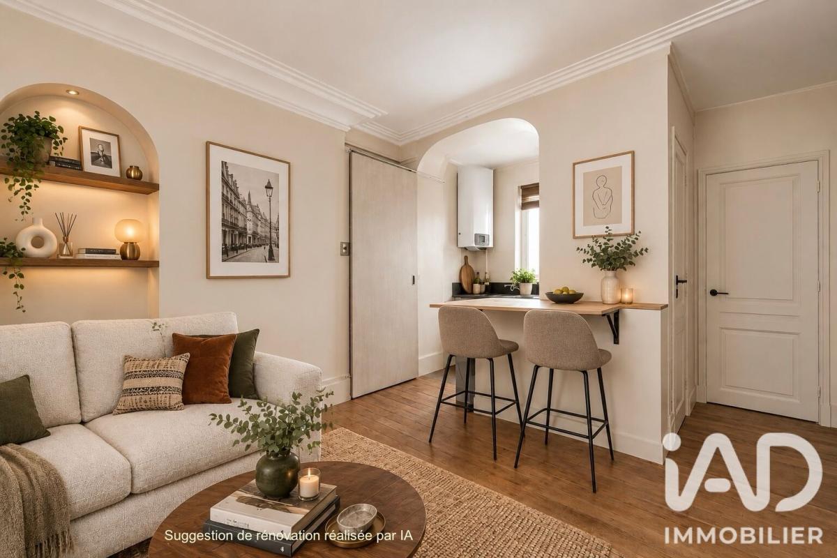 Appartement 2 Pièce(s) Paris 18eme Arrondissement