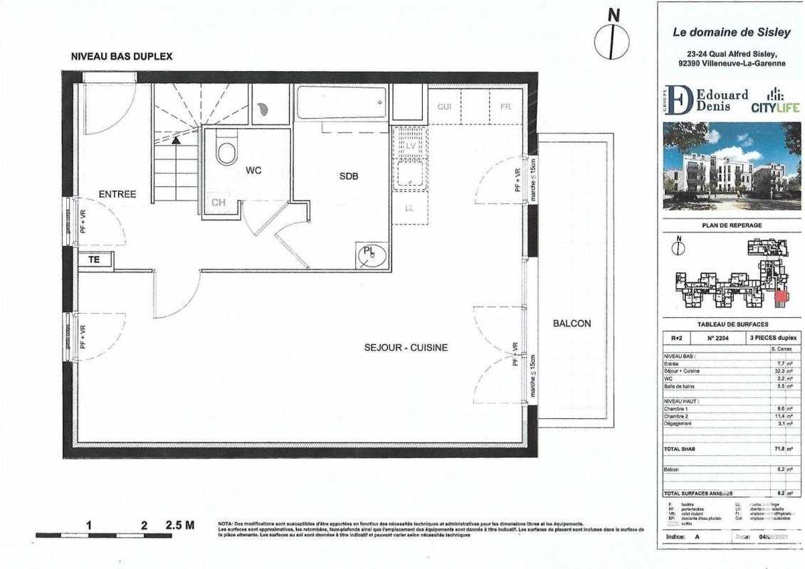 Appartement 3 Pièce(s) Villeneuve-la-Garenne - Photo 4