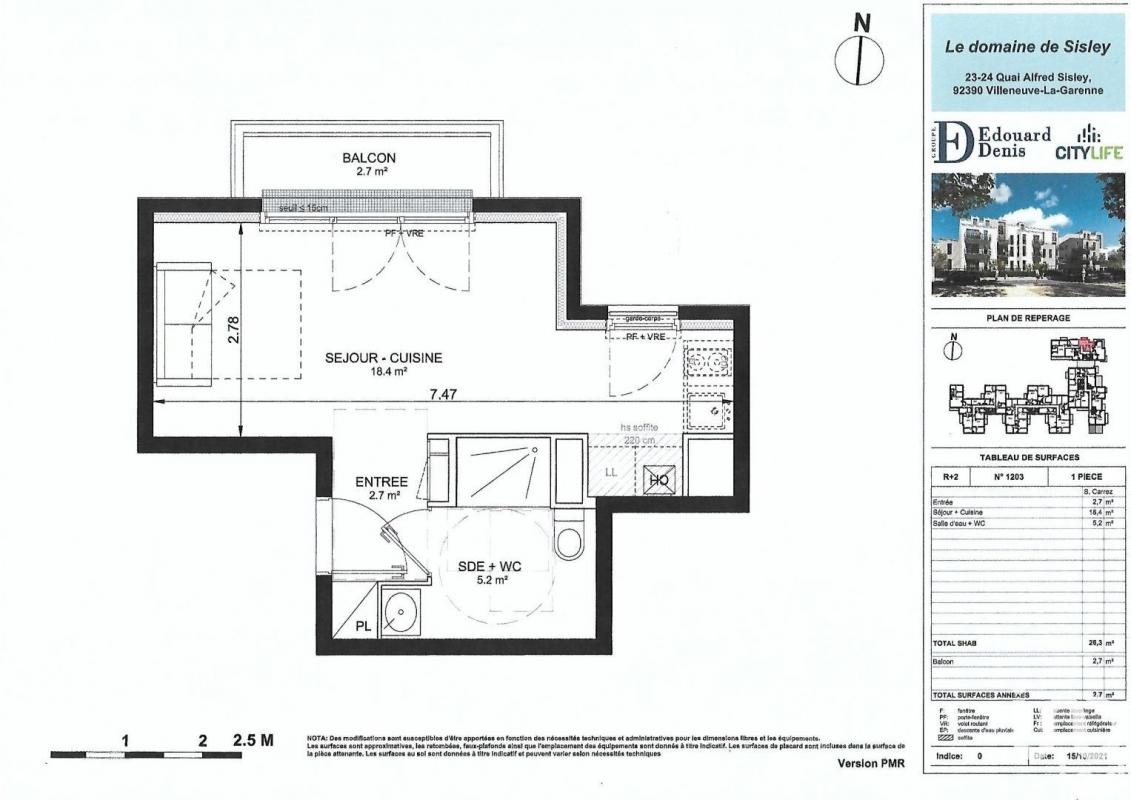 Appartement 1 Pièce(s) Villeneuve-la-Garenne - Photo 4