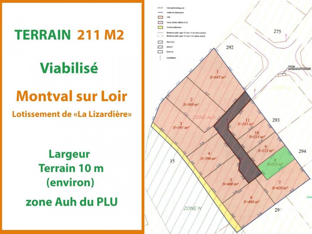 Terrain  Montval-sur-Loir