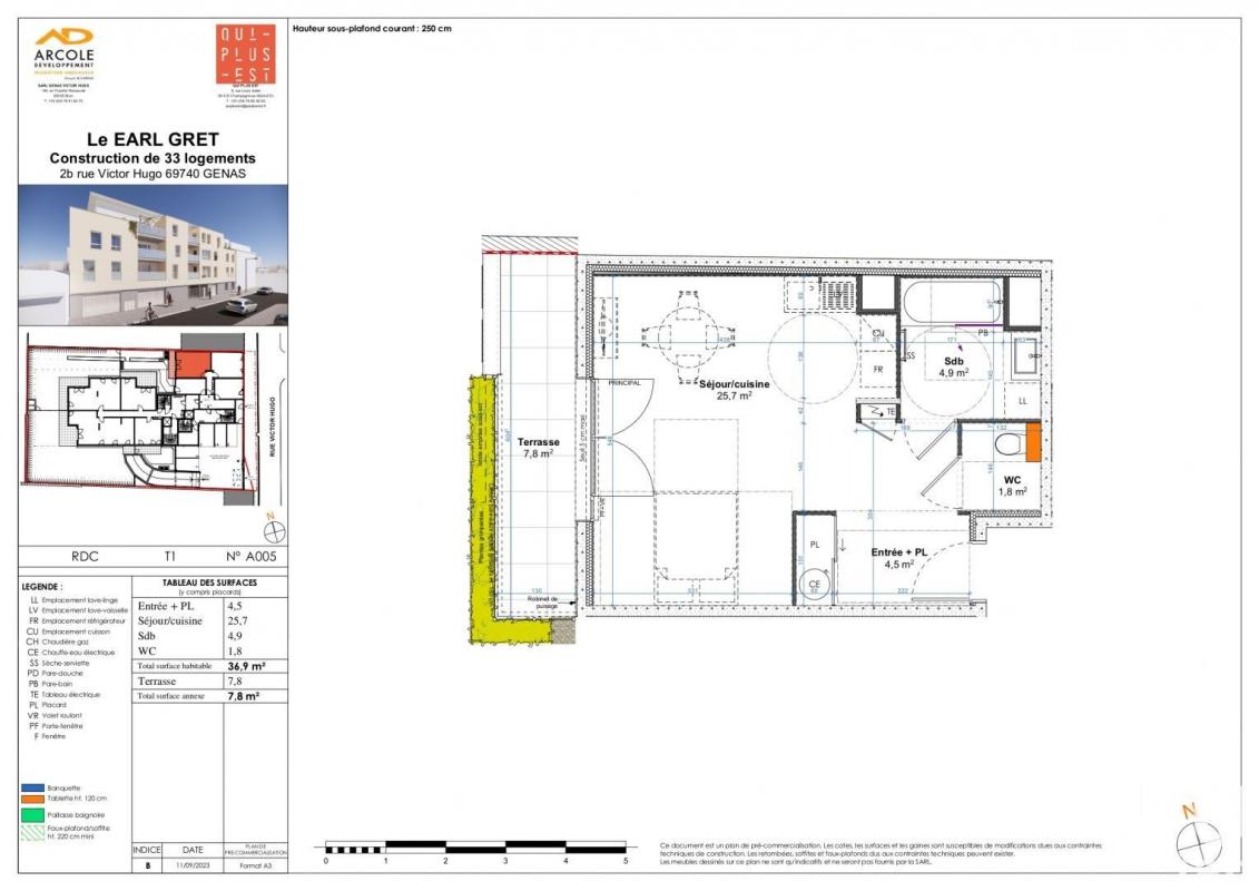 Appartement 1 Pièce(s) Genas
