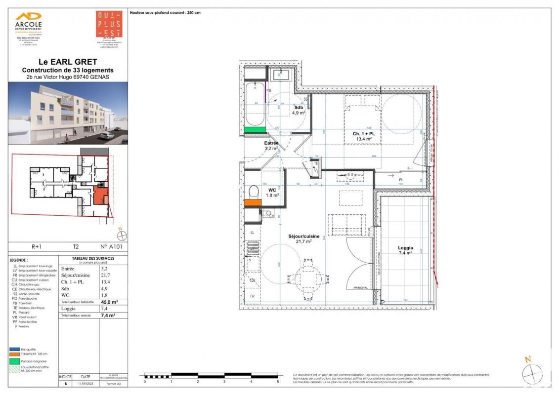 Appartement 2 Pièce(s) Genas