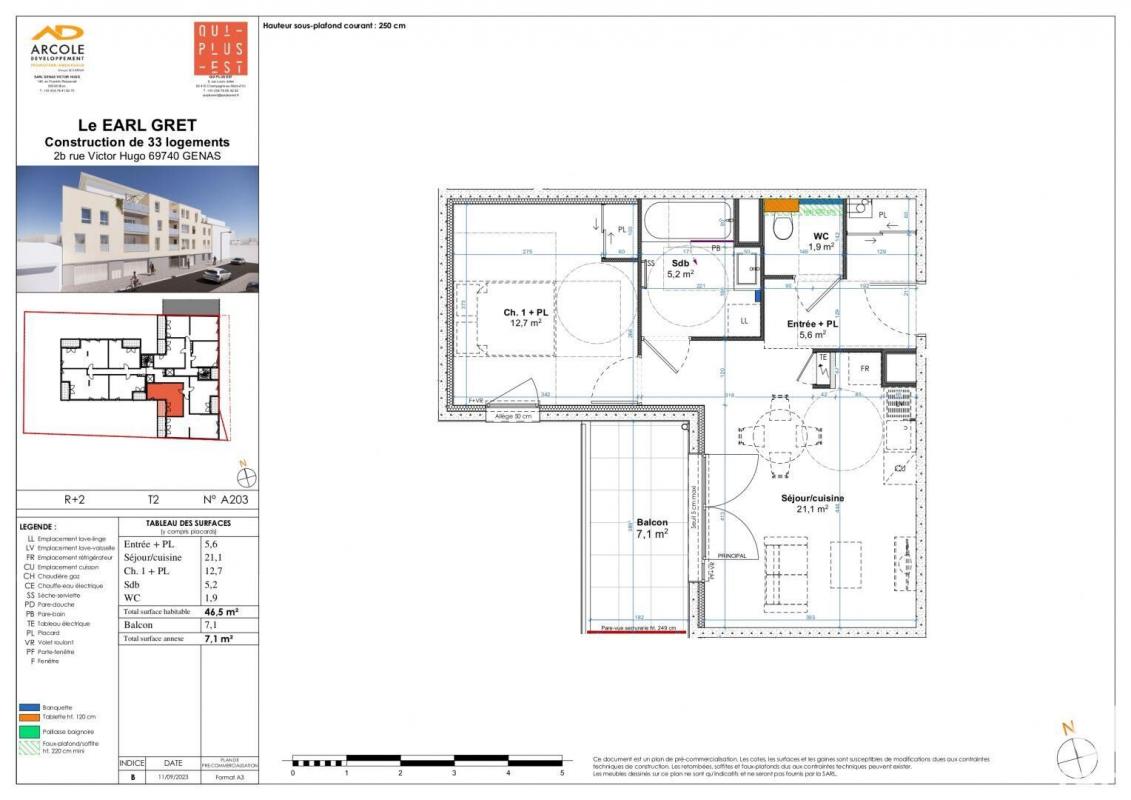 Appartement 2 Pièce(s) Genas