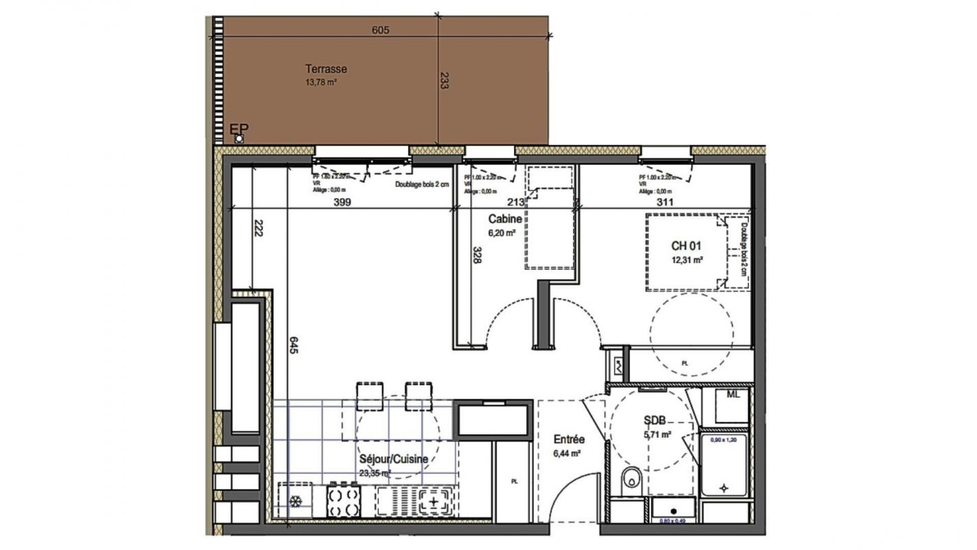 Appartement 2 Pièce(s) Montriond