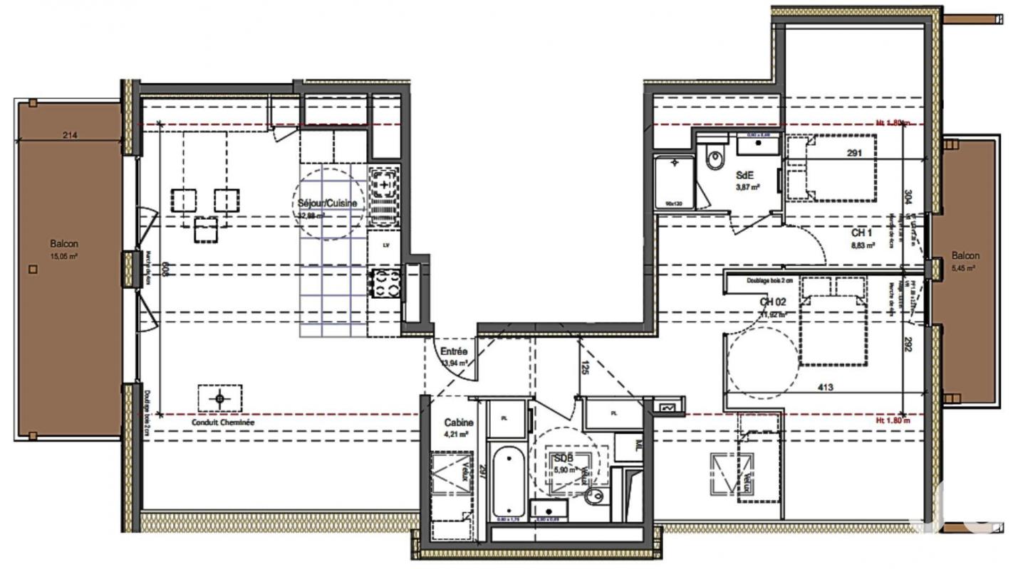 Appartement 3 Pièce(s) Montriond