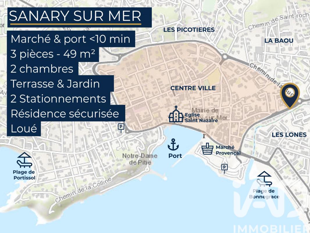 Appartement 3 Pièce(s) Sanary-sur-Mer