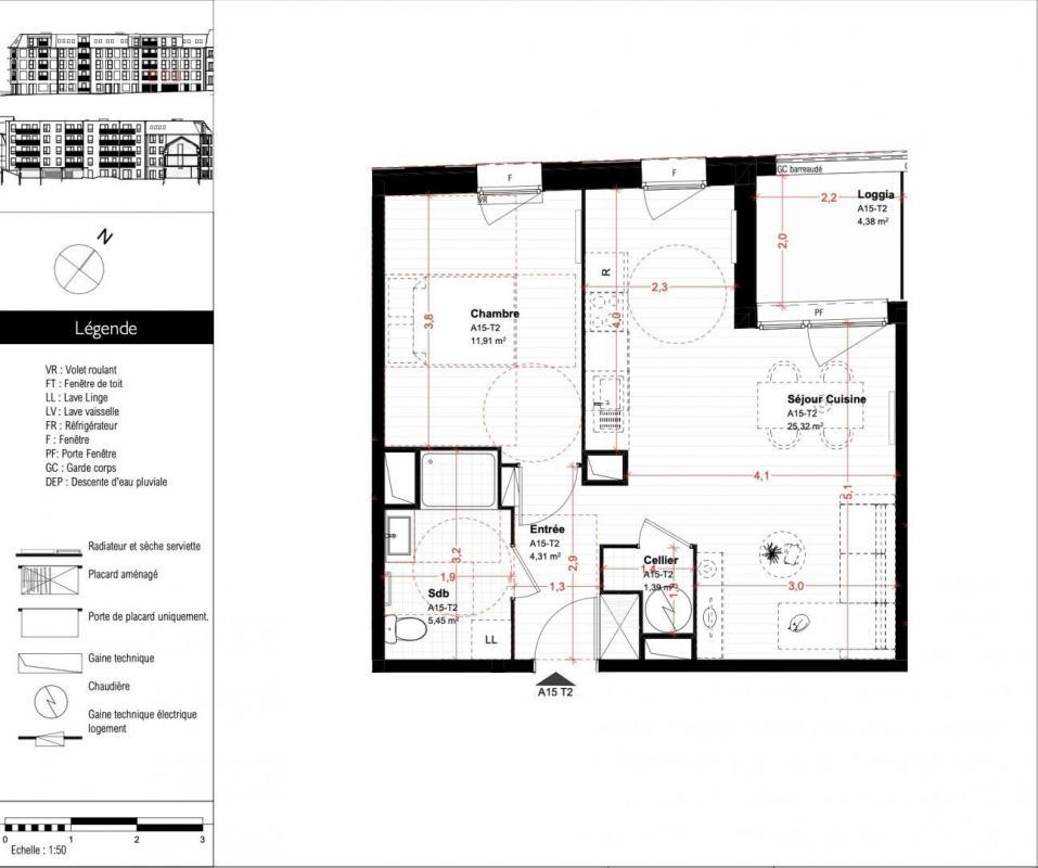 Appartement 2 Pièce(s) Saint-Omer