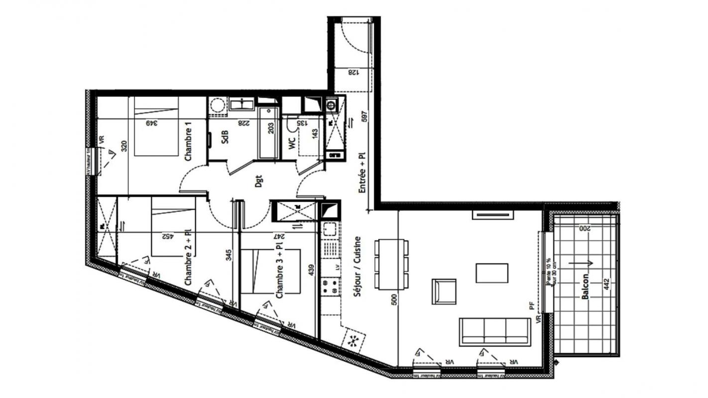 Appartement 4 Pièce(s) Sciez