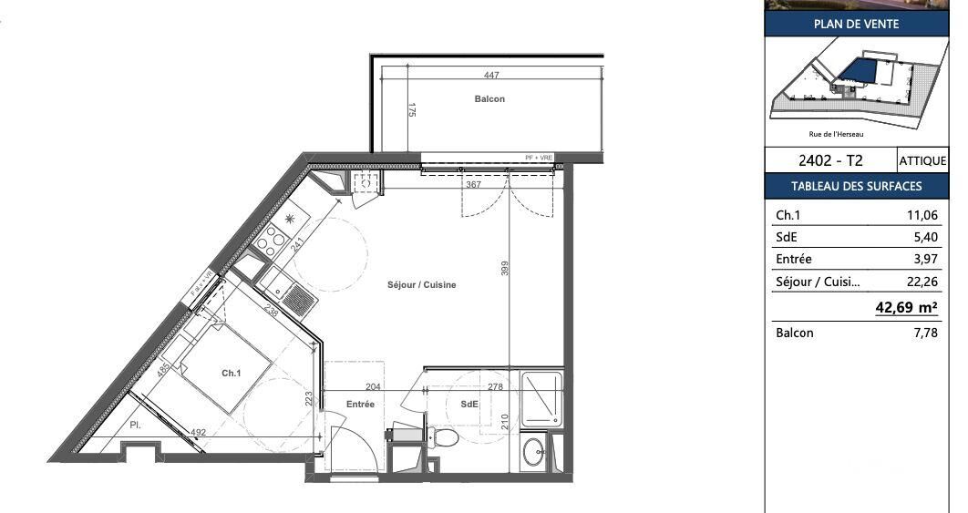 Appartement 2 Pièce(s) Challans