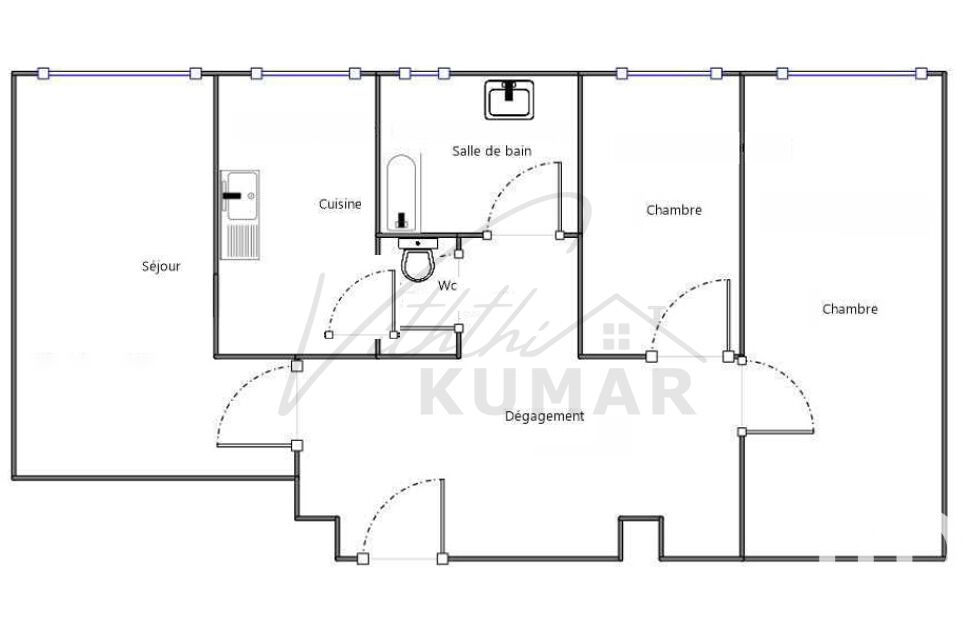 Appartement 3 Pièce(s) Le Blanc-Mesnil