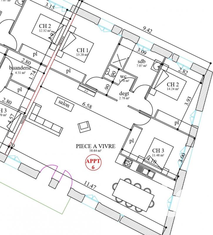 Appartement 4 Pièce(s) Nîmes