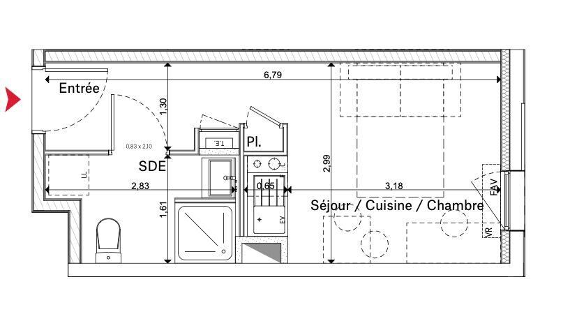 Appartement 1 Pièce(s) La Roche-sur-Yon