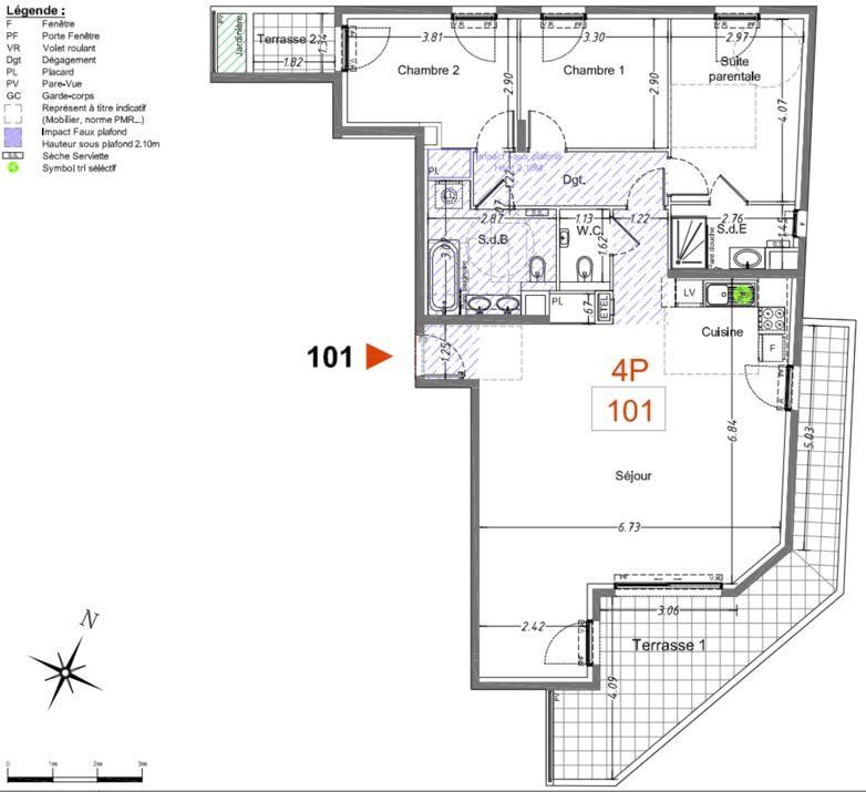 Appartement 4 Pièce(s) Cagnes-sur-Mer - Photo 1