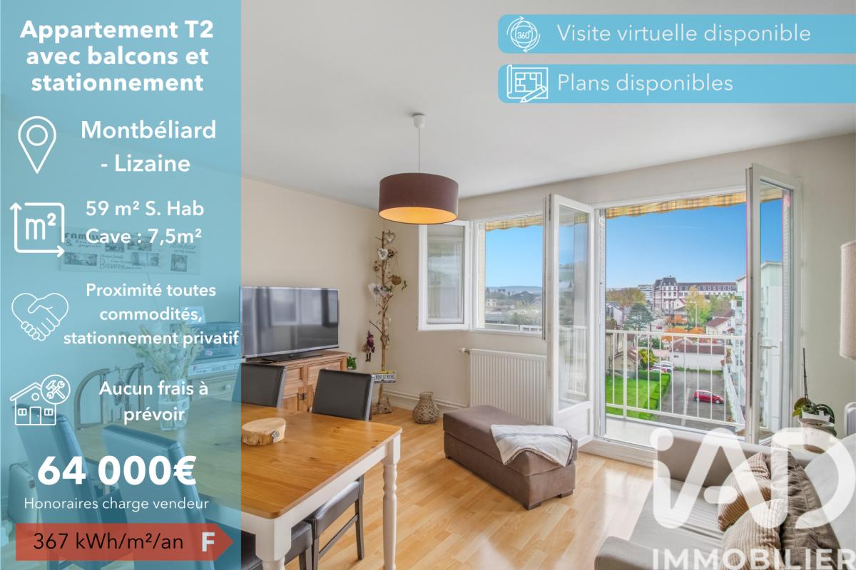 Appartement 3 Pièce(s) Montbéliard