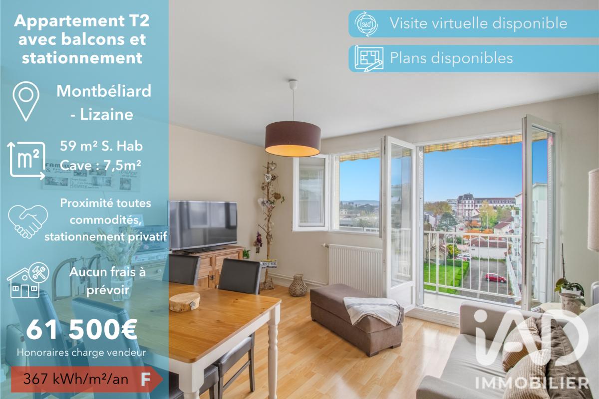Appartement 3 Pièce(s) Montbéliard